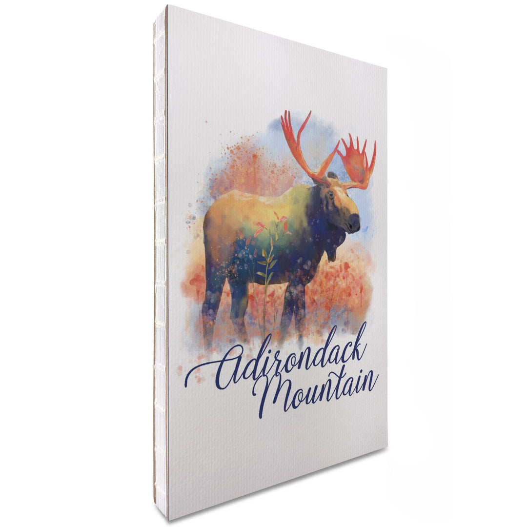 Lined 6x9 Journal, Adirondack Mountains, Moose, Watercolor Press, Lay Flat, 193 Pages, FSC paper Home Lantern Press 