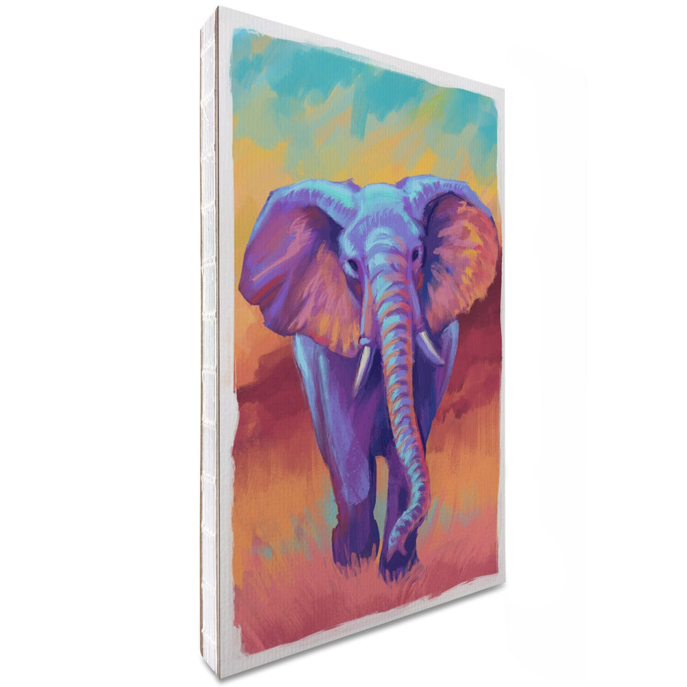 Lined 6x9 Journal, African Elephant, Vivid, Lay Flat, 193 Pages, FSC paper Home Lantern Press 