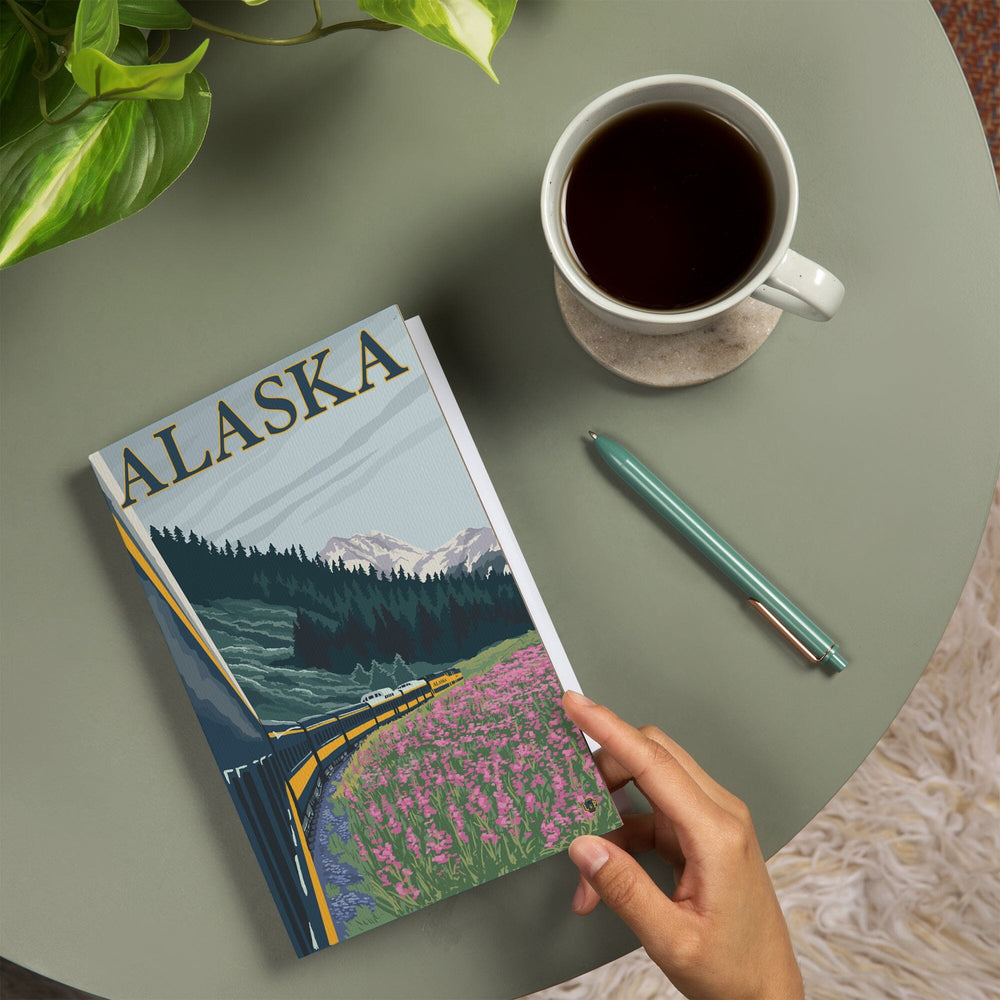 Lined 6x9 Journal, Alaska, Alaska Railroad, Lay Flat, 193 Pages, FSC paper Home Lantern Press 