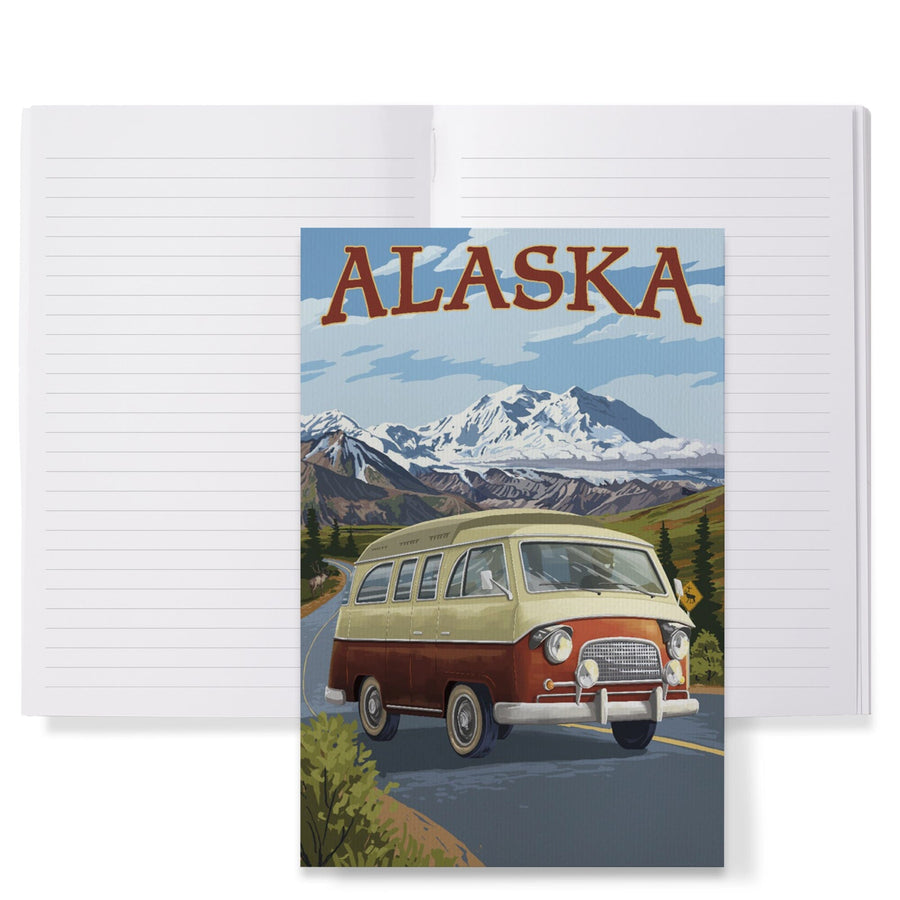 Lined 6x9 Journal, Alaska, Camper Van, Cruise, Lay Flat, 193 Pages, FSC paper Home Lantern Press 