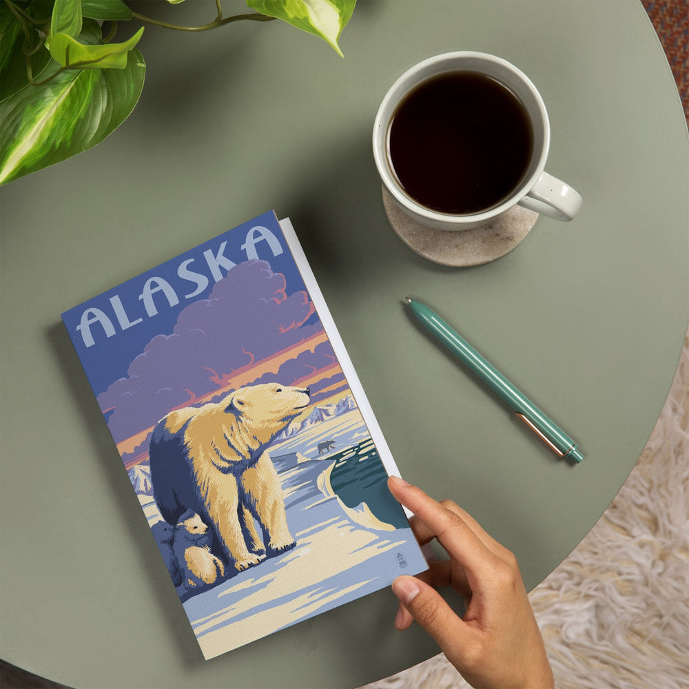 Lined 6x9 Journal, Alaska, Polar Bear at Sunrise, Lay Flat, 193 Pages, FSC paper Home Lantern Press 