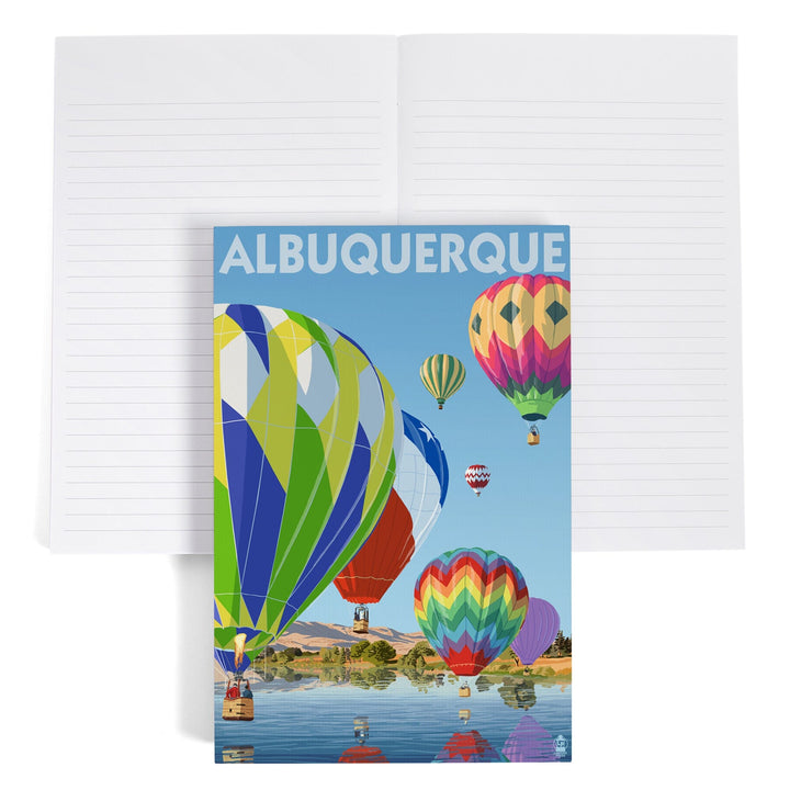 Lined 6x9 Journal, Albuquerque, New Mexico, Hot Air Balloons, Lay Flat, 193 Pages, FSC paper Home Lantern Press 