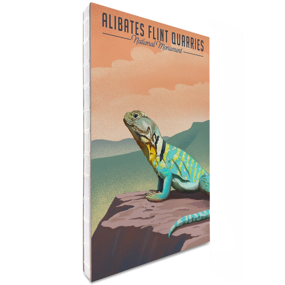 Lined 6x9 Journal, Alibates Flint Quarries National Monument, Texas, Collared Lizard Litho, Lay Flat, 193 Pages, FSC paper Home Lantern Press 