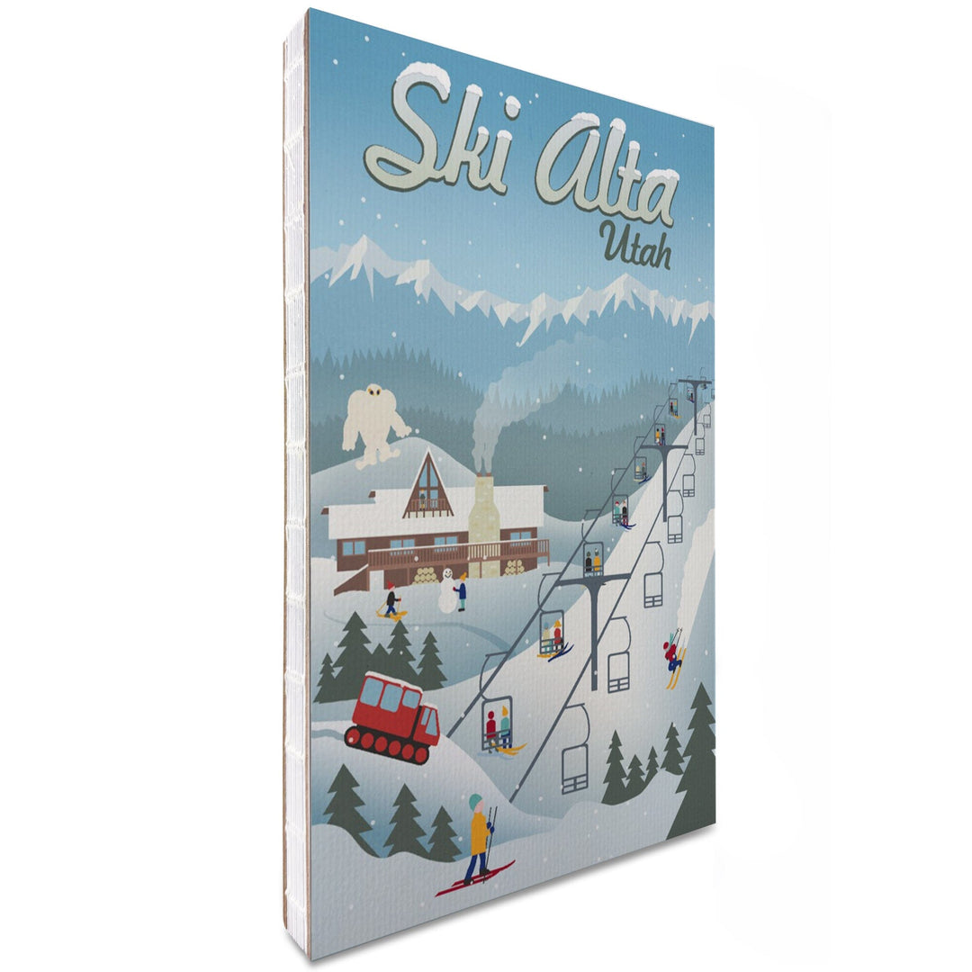 Lined 6x9 Journal, Alta, Utah, Retro Ski Resort, Lay Flat, 193 Pages, FSC paper Home Lantern Press 