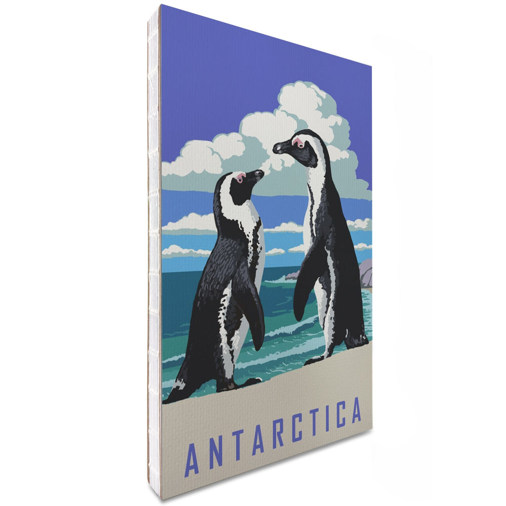 Lined 6x9 Journal, Antarctica, Two Black-Footed Penguins, Lay Flat, 193 Pages, FSC paper Home Lantern Press 