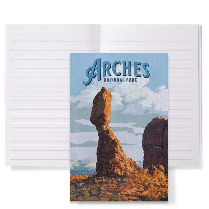 Lined 6x9 Journal, Arches National Park, Utah, Balanced Rock, Lay Flat, 193 Pages, FSC paper Home Lantern Press 