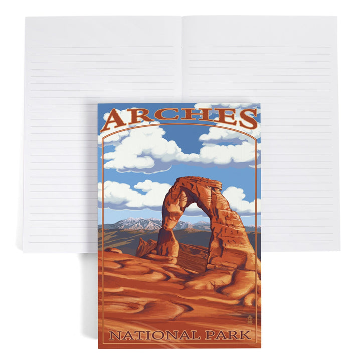 Lined 6x9 Journal, Arches National Park, Utah, Delicate Arch, Day Scene, Lay Flat, 193 Pages, FSC paper Home Lantern Press 