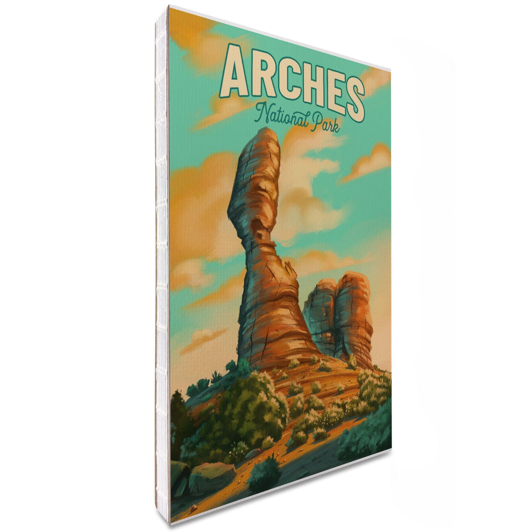 Lined 6x9 Journal, Arches National Park, Utah, Oil Painting, Lay Flat, 193 Pages, FSC paper Home Lantern Press 