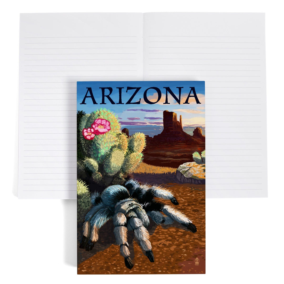 Lined 6x9 Journal, Arizona, Blond Tarantula, Lay Flat, 193 Pages, FSC paper Home Lantern Press 