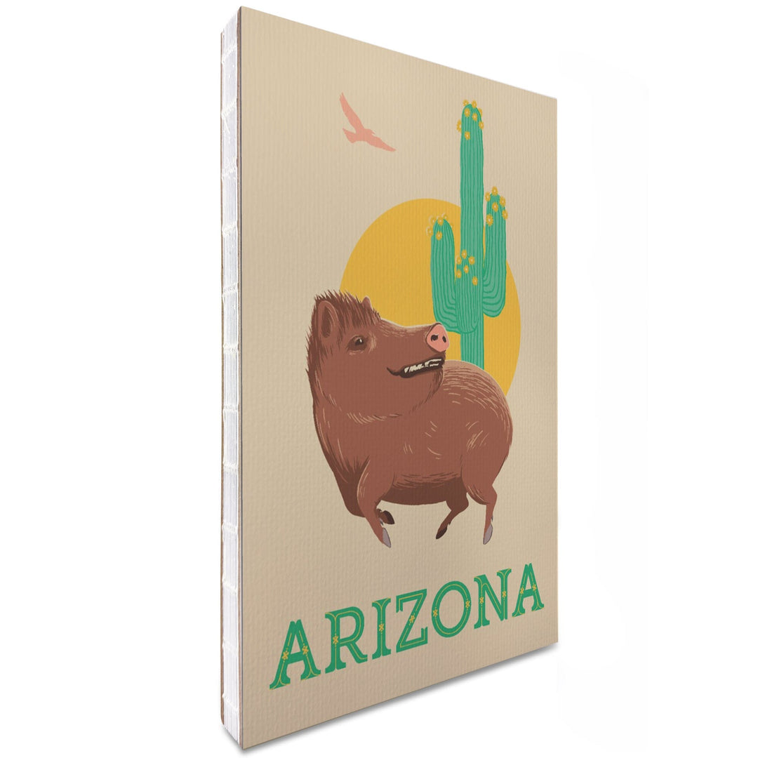 Lined 6x9 Journal, Arizona, Javelina, Lay Flat, 193 Pages, FSC paper Home Lantern Press 