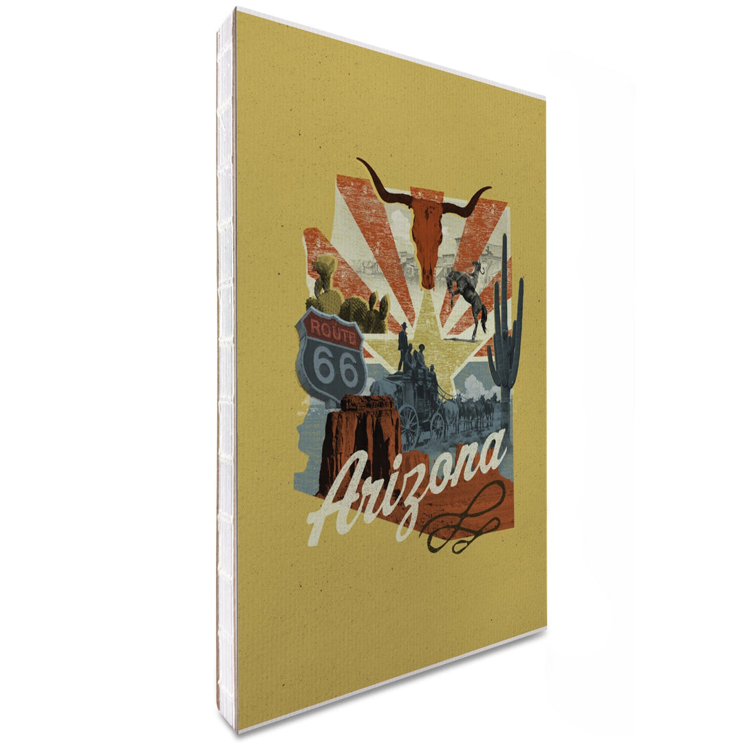 Lined 6x9 Journal, Arizona, Photomontage, State Series, Lay Flat, 193 Pages, FSC paper Home Lantern Press 