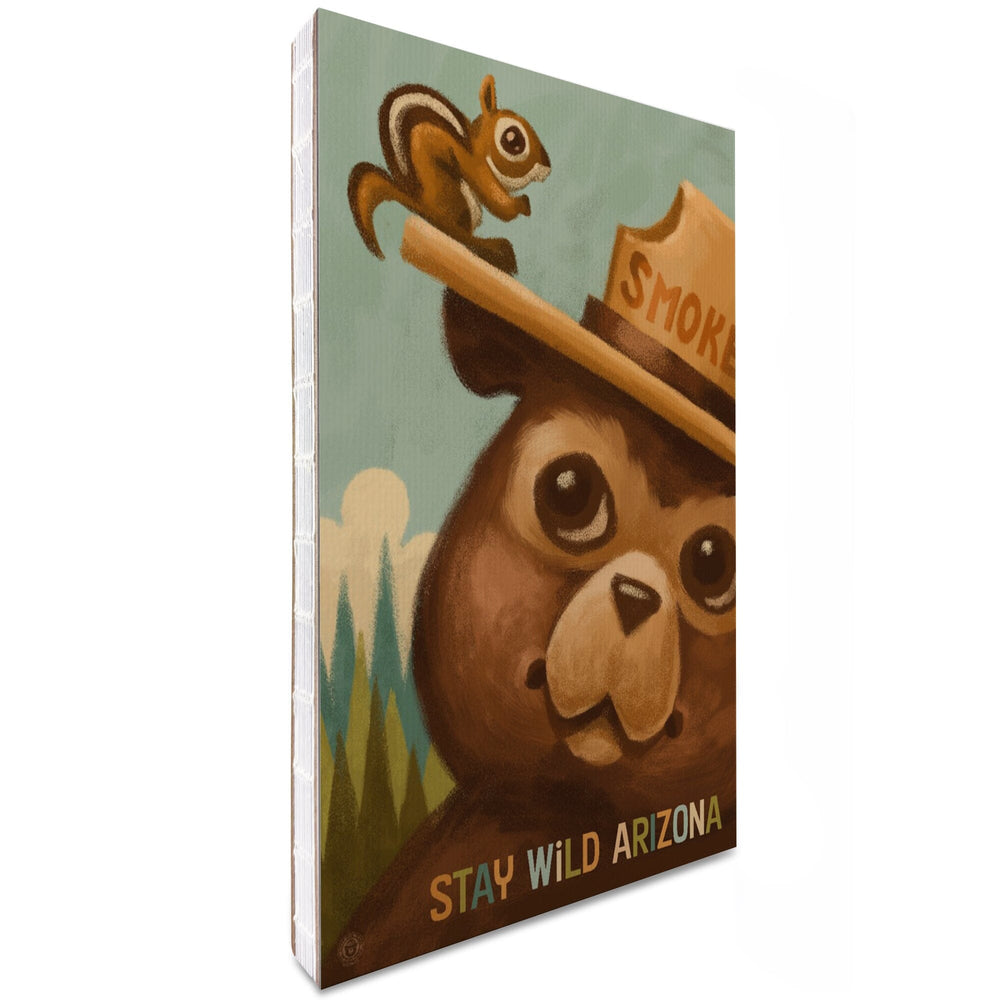 Lined 6x9 Journal, Arizona, Smokey Bear and Squirrel, Lay Flat, 193 Pages, FSC paper Home Lantern Press 
