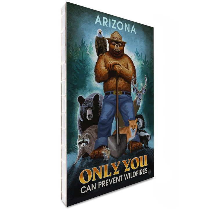 Lined 6x9 Journal, Arizona, Smokey Bear, Only You Can Prevent Wildfires, Lay Flat, 193 Pages, FSC paper Home Lantern Press 