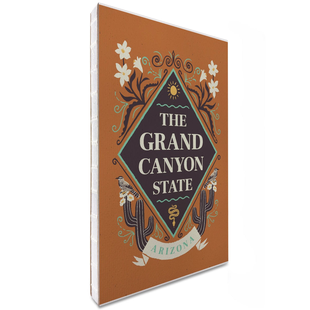 Lined 6x9 Journal, Arizona, State Motto Crest, State Series, Lay Flat, 193 Pages, FSC paper Home Lantern Press 