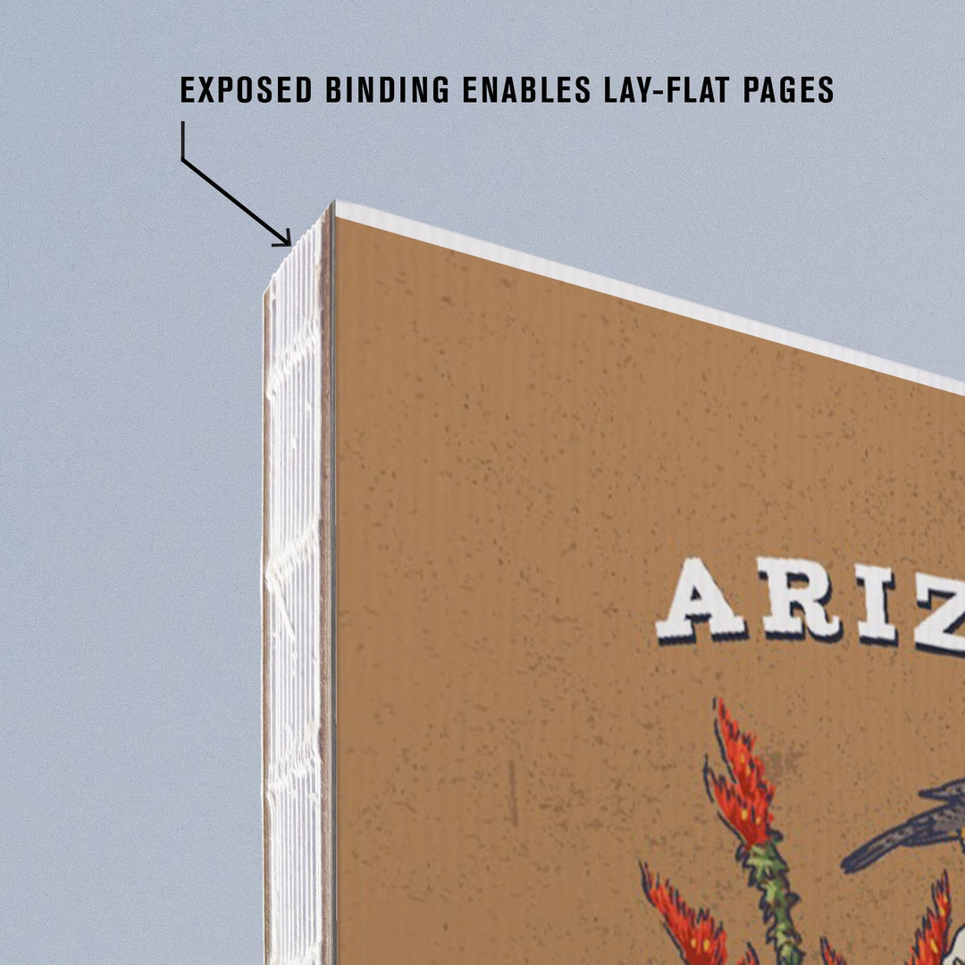 Lined 6x9 Journal, Arizona, Treasure Trove, State Series, Lay Flat, 193 Pages, FSC paper Home Lantern Press 