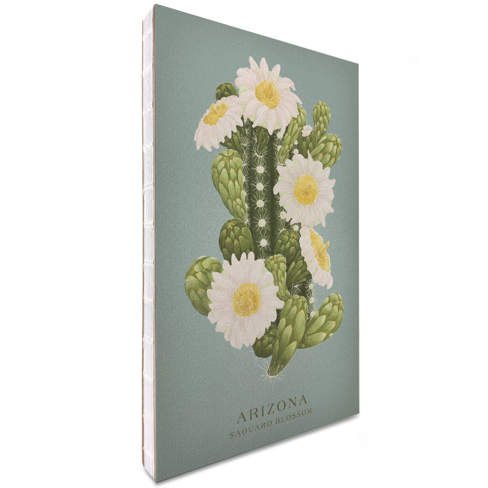 Lined 6x9 Journal, Arizona, Vintage Flora, State Series, Saguaro Blossom, Lay Flat, 193 Pages, FSC paper Home Lantern Press 