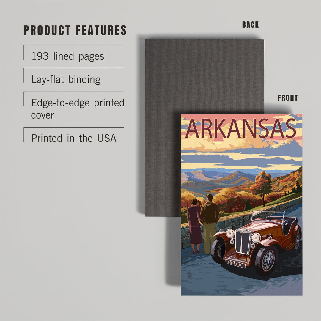 Lined 6x9 Journal, Arkansas, Outlook and Sunset Scene, Lay Flat, 193 Pages, FSC paper Home Lantern Press 