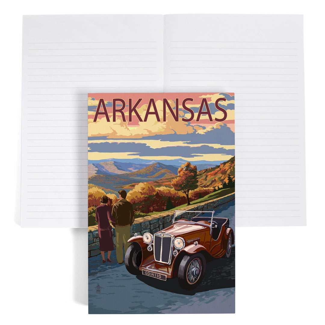 Lined 6x9 Journal, Arkansas, Outlook and Sunset Scene, Lay Flat, 193 Pages, FSC paper Home Lantern Press 