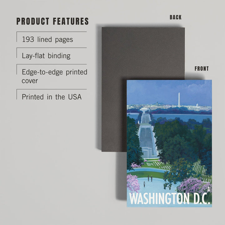 Lined 6x9 Journal, Arlington National Cemetery, Washington DC, Lay Flat, 193 Pages, FSC paper Home Lantern Press 