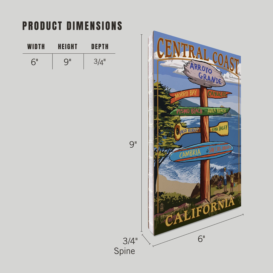 Lined 6x9 Journal, Arroyo Grande, California, Destination Sign, Lay Flat, 193 Pages, FSC paper Home Lantern Press 