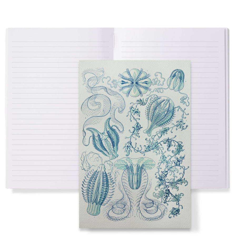 Lined 6x9 Journal, Art Forms of Nature, Ctenophorae, Ernst Haeckel Artwork, Lay Flat, 193 Pages, FSC paper Home Lantern Press 