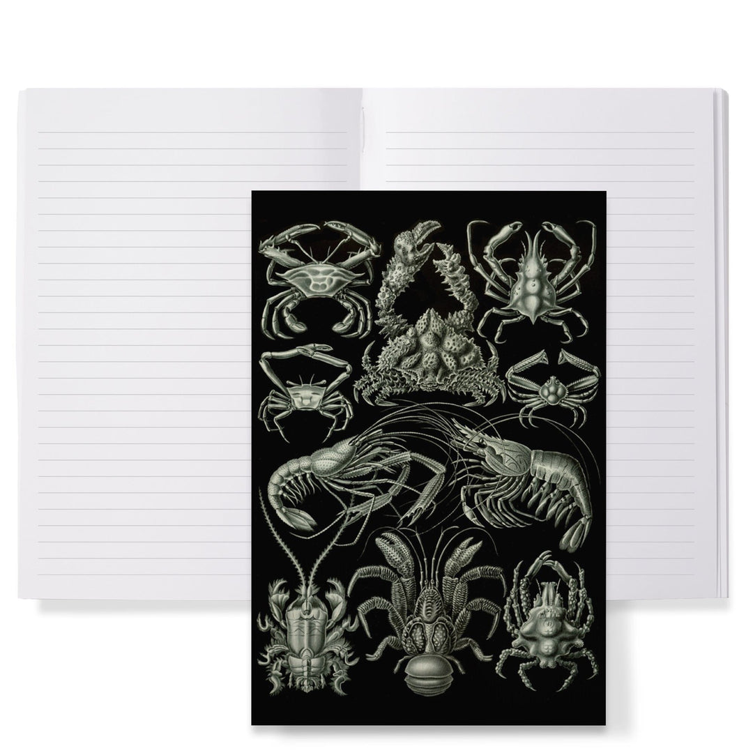 Lined 6x9 Journal, Art Forms of Nature, Decapoda (Crustaceans), Ernst Haeckel Artwork, Lay Flat, 193 Pages, FSC paper Home Lantern Press 