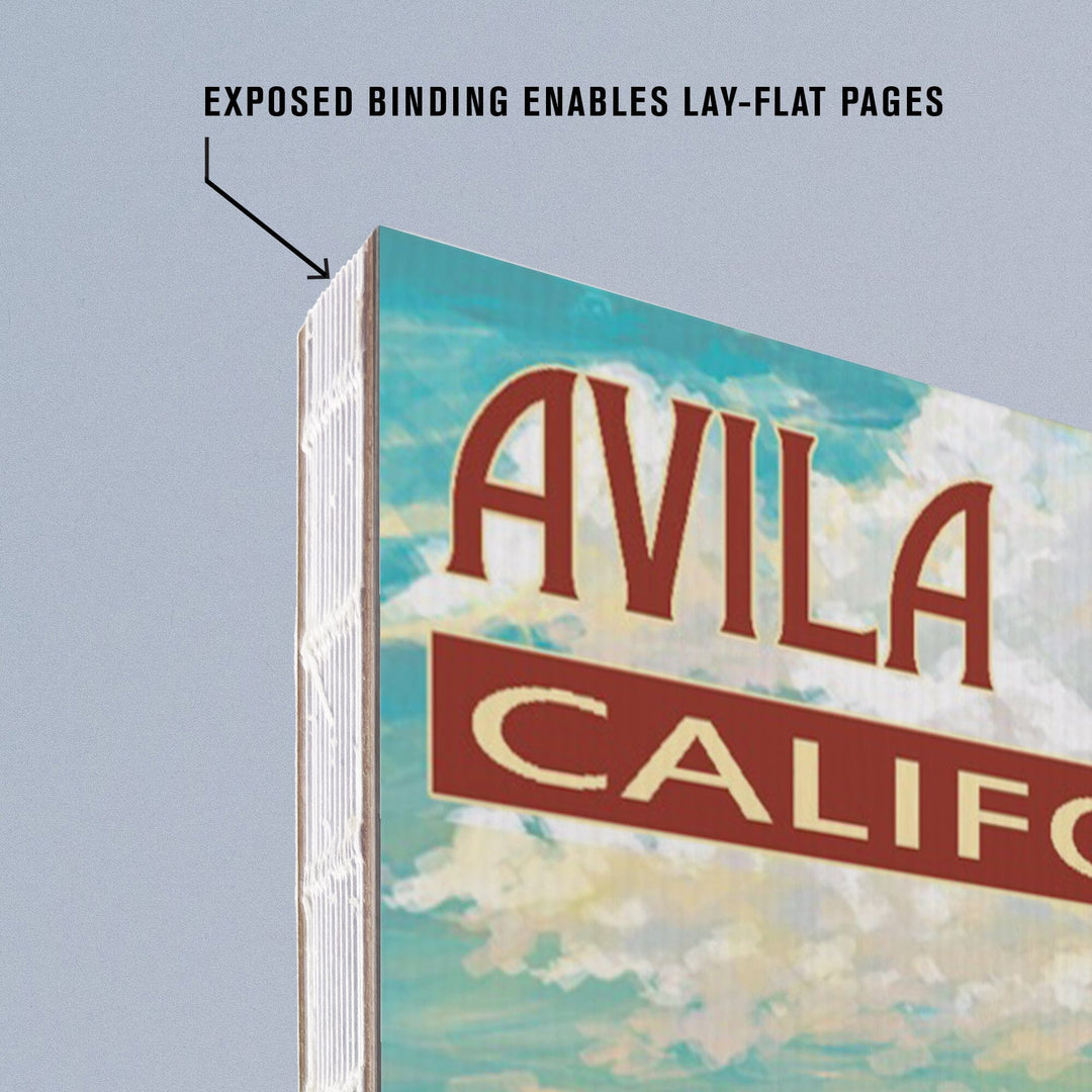 Lined 6x9 Journal, Avila Beach, California, Camper Van, Coastal, Lay Flat, 193 Pages, FSC paper Home Lantern Press 