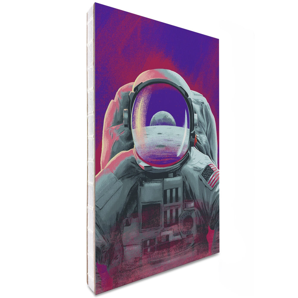 Lined 6x9 Journal, Because, Science Collection, Astronaut, Moon Reflection, Lay Flat, 193 Pages, FSC paper Home Lantern Press 