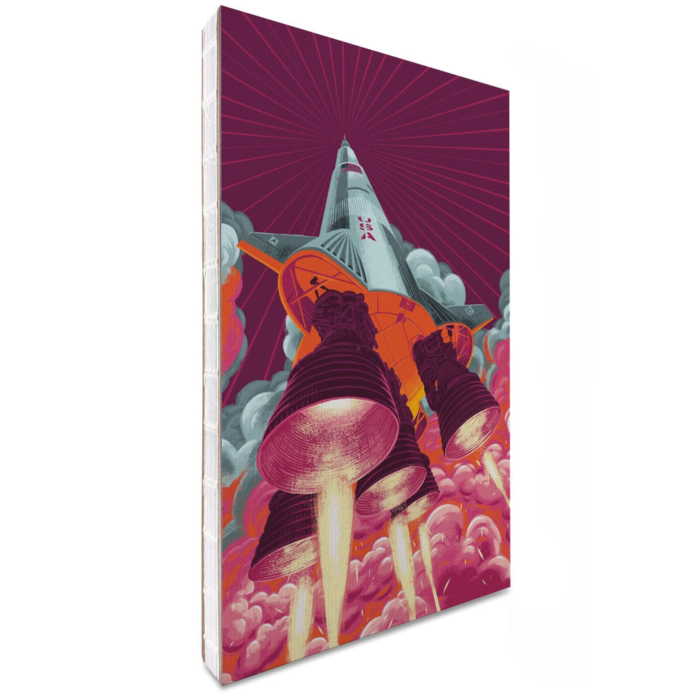 Lined 6x9 Journal, Because, Science Collection, Rocket Launch, Lay Flat, 193 Pages, FSC paper Home Lantern Press 