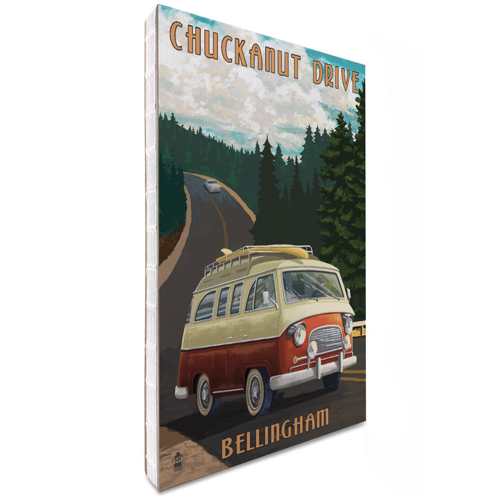 Lined 6x9 Journal, Bellingham, Washington, Chuckanut Drive, Camper Van, Lay Flat, 193 Pages, FSC paper Home Lantern Press 