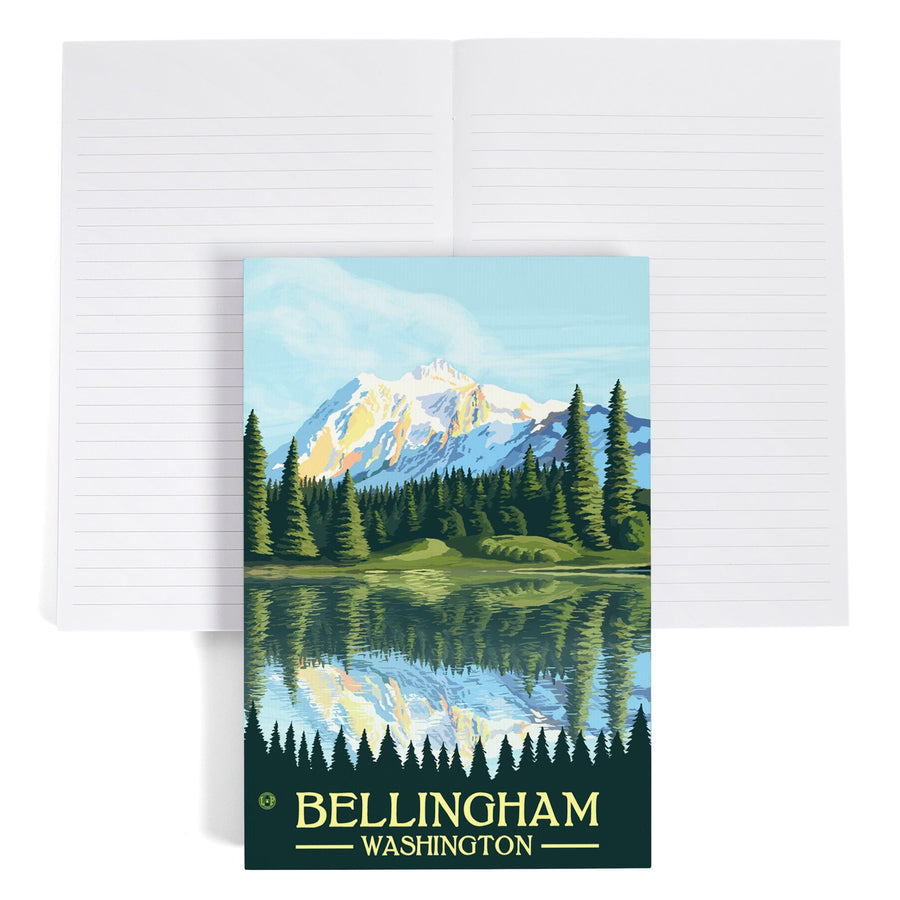 Lined 6x9 Journal, Bellingham, Washington, Mount Shuksan, Lay Flat, 193 Pages, FSC paper Home Lantern Press 