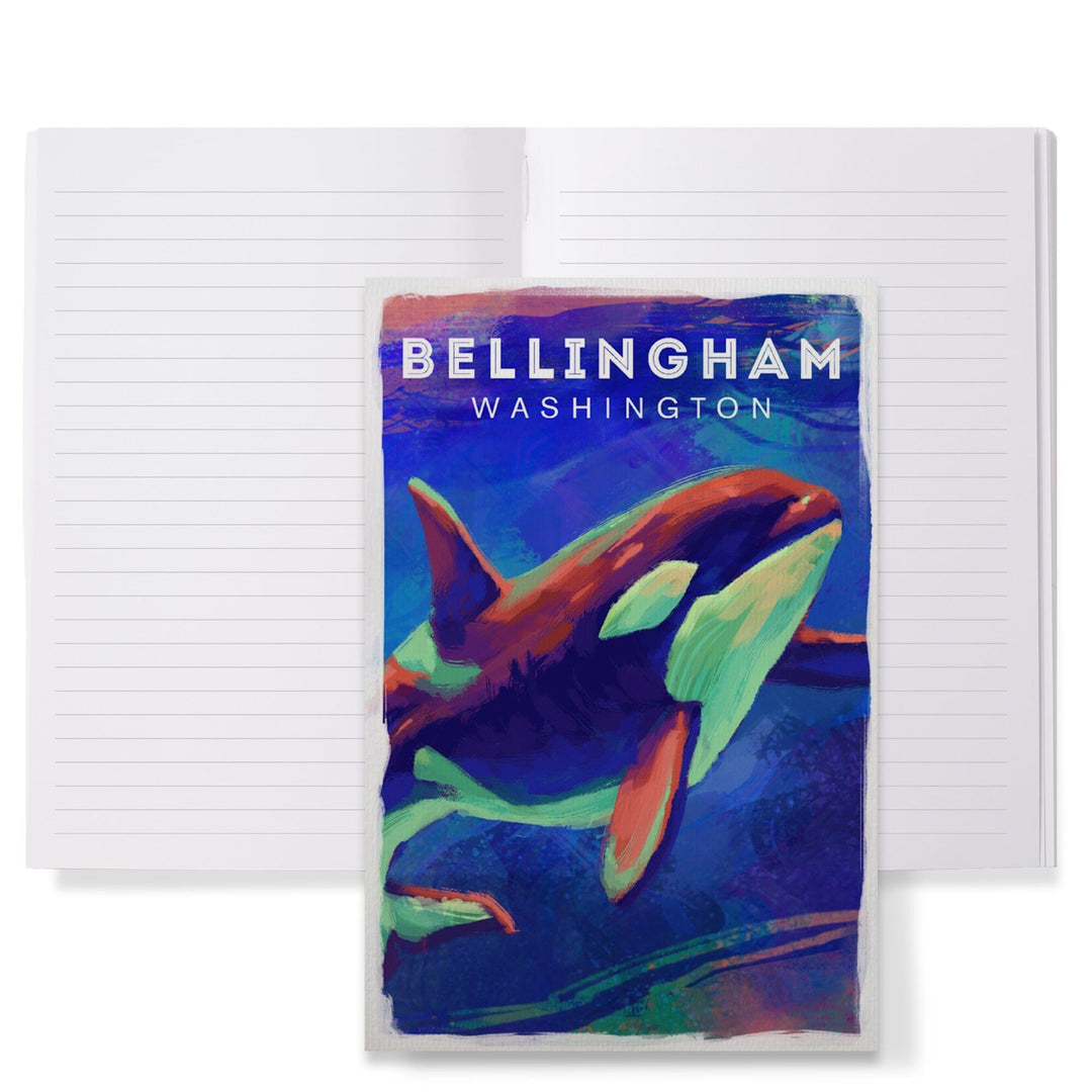 Lined 6x9 Journal, Bellingham, Washington, Orca, Vivid Series, Lay Flat, 193 Pages, FSC paper Home Lantern Press 