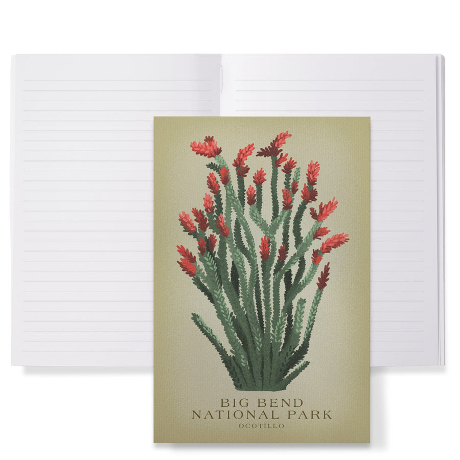 Lined 6x9 Journal, Big Bend National Park, Ocotillo, Vintage Flora, Lay Flat, 193 Pages, FSC paper Home Lantern Press 