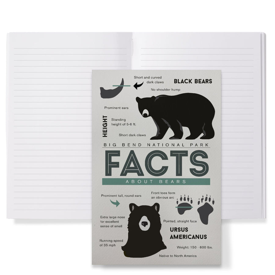 Lined 6x9 Journal, Big Bend National Park, Texas, Facts About Black Bears, Lay Flat, 193 Pages, FSC paper Home Lantern Press 