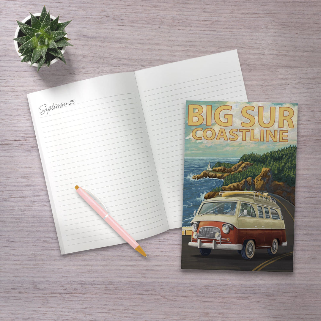 Lined 6x9 Journal, Big Sur, California, Camper Van, Lay Flat, 193 Pages, FSC paper Home Lantern Press 