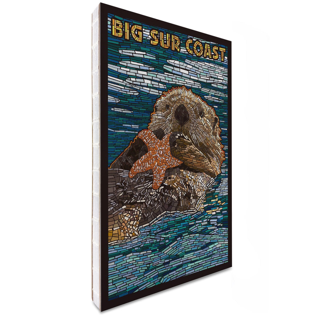 Lined 6x9 Journal, Big Sur, California, Coast, Sea Otter, Mosaic, Lay Flat, 193 Pages, FSC paper Home Lantern Press 