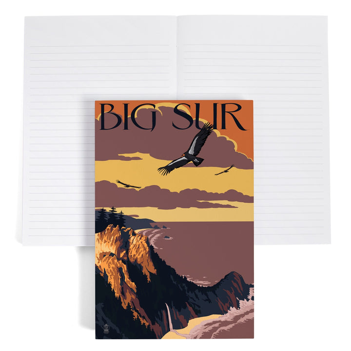 Lined 6x9 Journal, Big Sur, California, Condors, Lay Flat, 193 Pages, FSC paper Home Lantern Press 