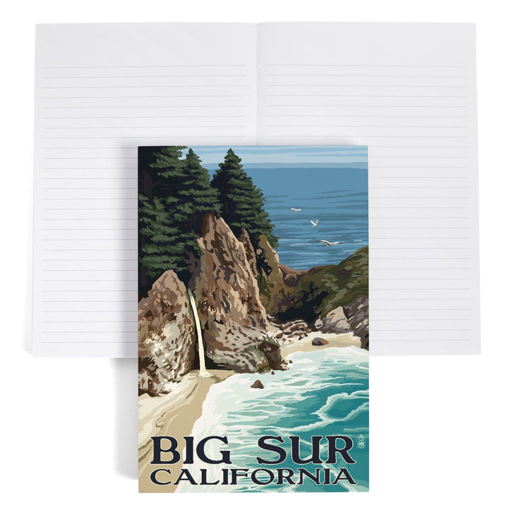 Lined 6x9 Journal, Big Sur, California, McWay Falls, Lay Flat, 193 Pages, FSC paper Home Lantern Press 