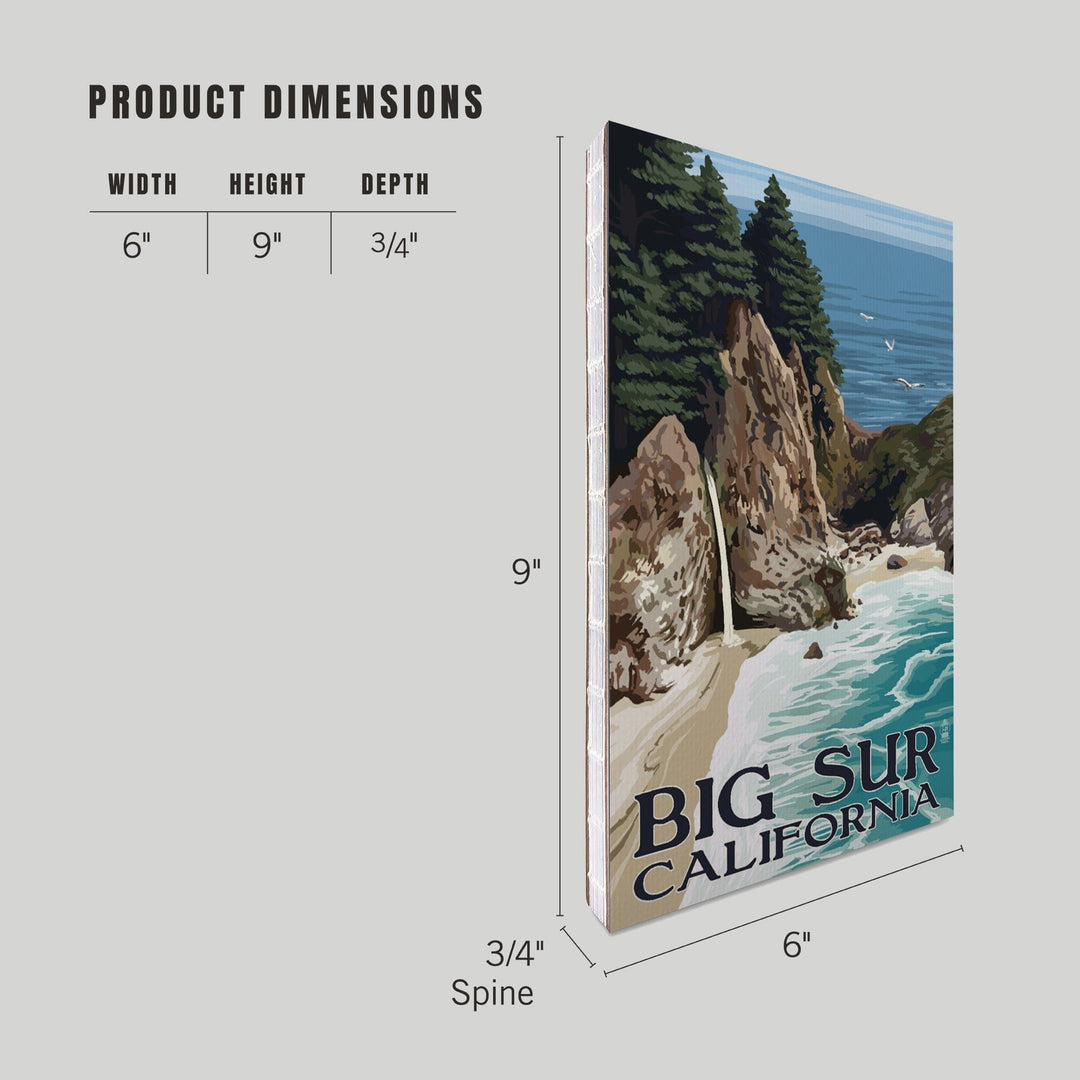 Lined 6x9 Journal, Big Sur, California, McWay Falls, Lay Flat, 193 Pages, FSC paper Home Lantern Press 