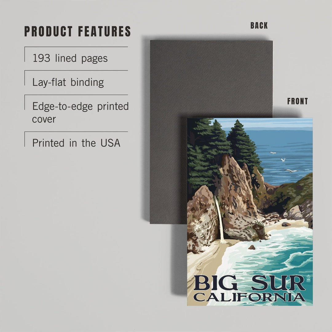 Lined 6x9 Journal, Big Sur, California, McWay Falls, Lay Flat, 193 Pages, FSC paper Home Lantern Press 