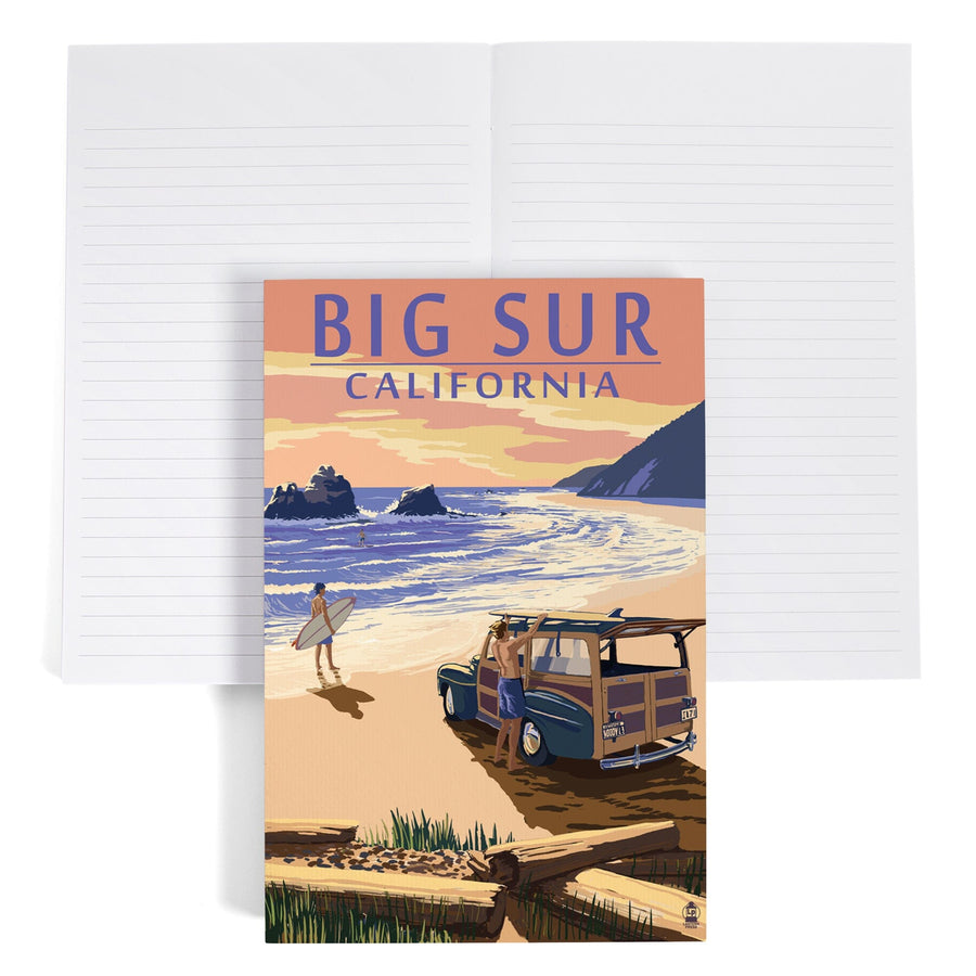 Lined 6x9 Journal, Big Sur, California, Woody on Beach, Lay Flat, 193 Pages, FSC paper Home Lantern Press 