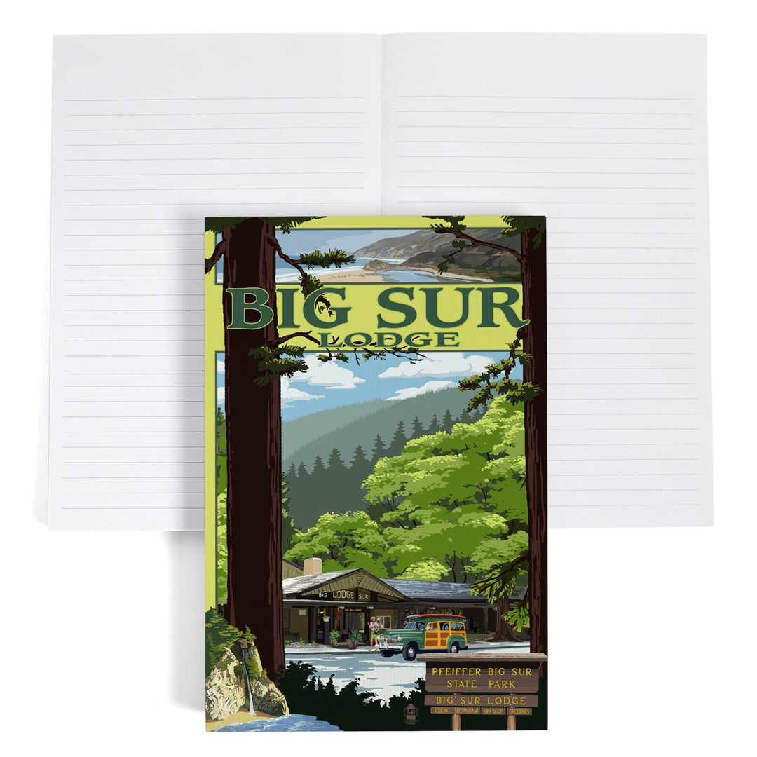 Lined 6x9 Journal, Big Sur Lodge, California, Lay Flat, 193 Pages, FSC paper Home Lantern Press 