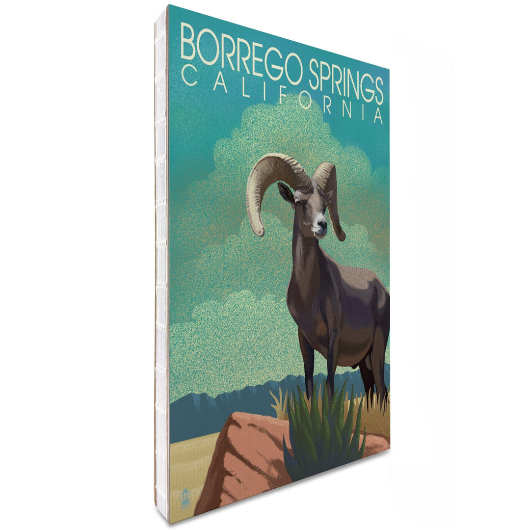 Lined 6x9 Journal, Borrego Springs, California, Bighorn Sheep, Litho, Lay Flat, 193 Pages, FSC paper Home Lantern Press 