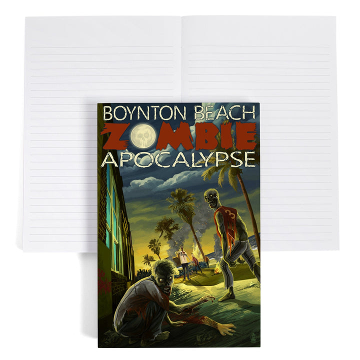 Lined 6x9 Journal, Boynton Beach, Florida, Zombie Apocalypse, Lay Flat, 193 Pages, FSC paper Home Lantern Press 