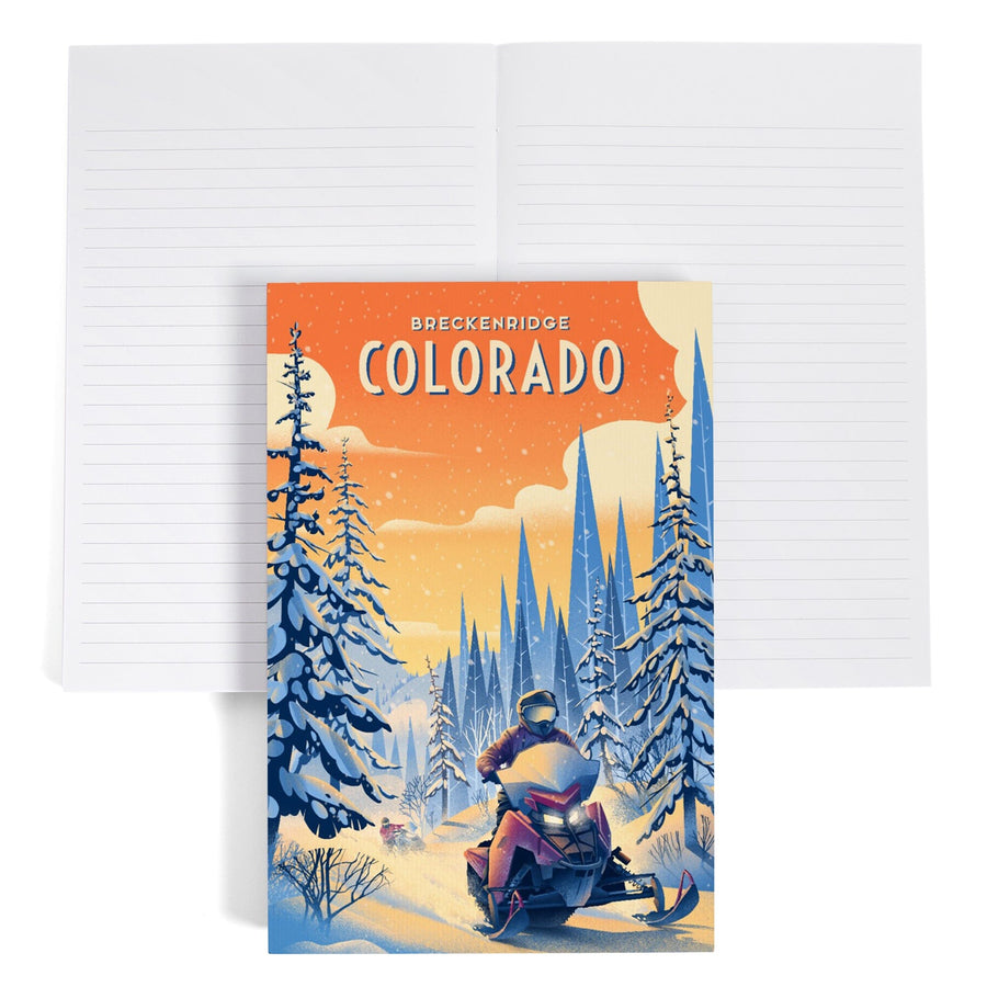 Lined 6x9 Journal, Breckenridge, Colorado, Born to Braaap!, Snowmobile, Lay Flat, 193 Pages, FSC paper Home Lantern Press 