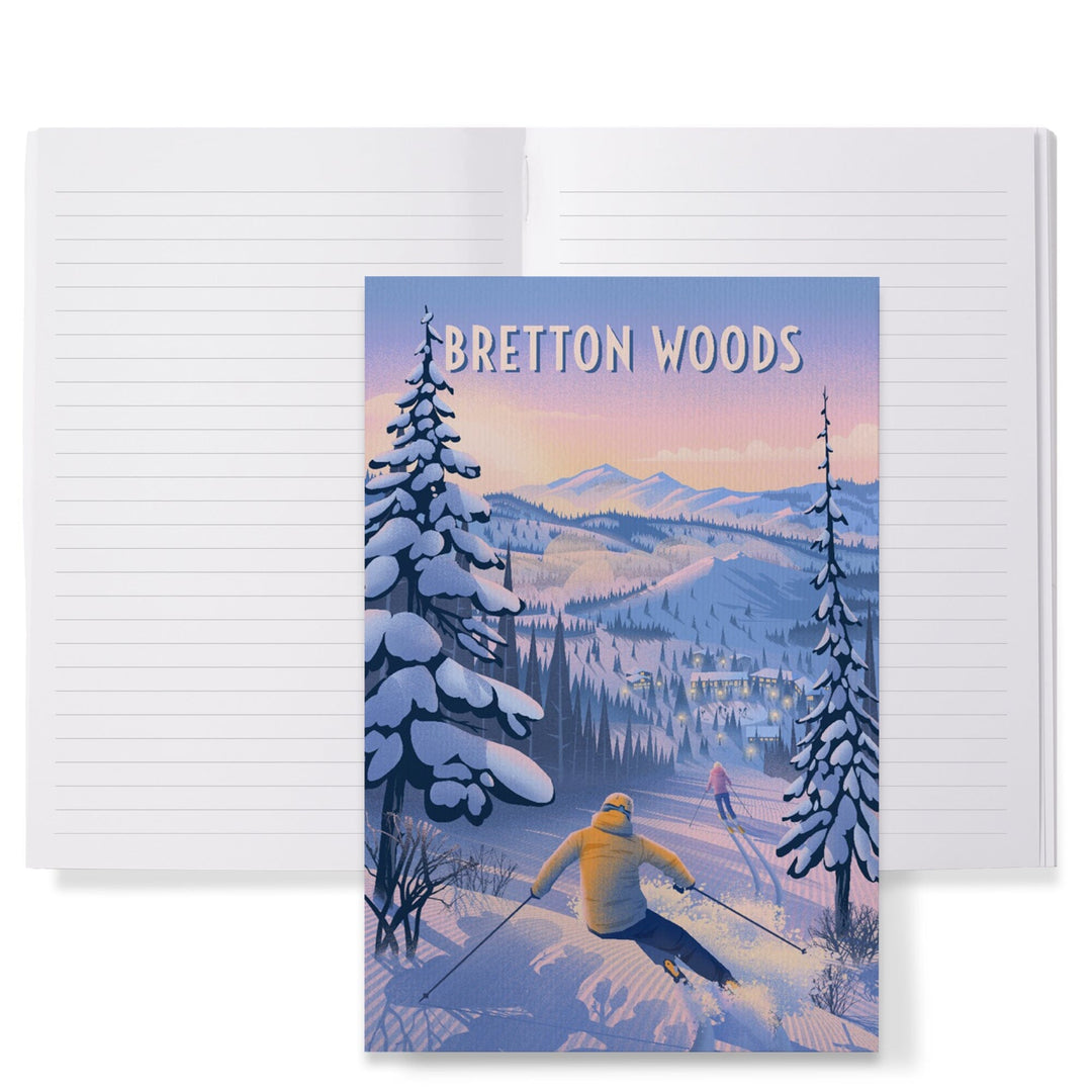 Lined 6x9 Journal, Bretton Woods, New Hampshire, Ski for Miles, Skiing, Lay Flat, 193 Pages, FSC paper Home Lantern Press 