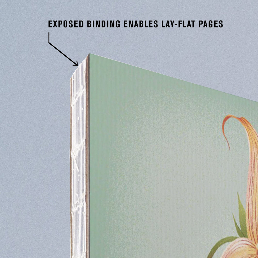 Lined 6x9 Journal, Bulbophyllum, Orchid, Vintage Flora, Lay Flat, 193 Pages, FSC paper Home Lantern Press 