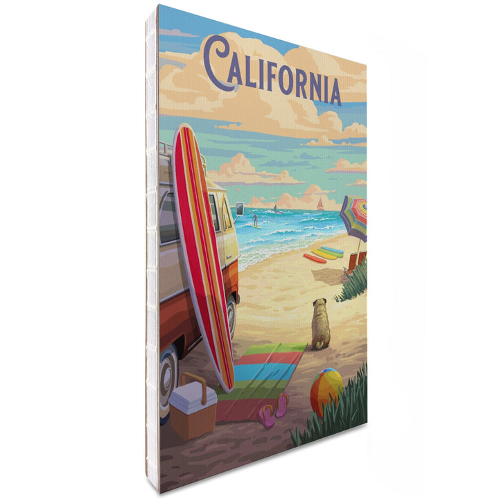 Lined 6x9 Journal, California, Beach Activities, Lay Flat, 193 Pages, FSC paper Home Lantern Press 