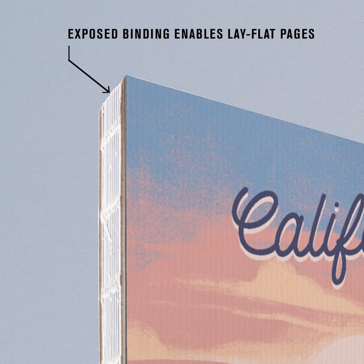 Lined 6x9 Journal, California, Glassy Sunrise, Kayak, Lay Flat, 193 Pages, FSC paper Home Lantern Press 