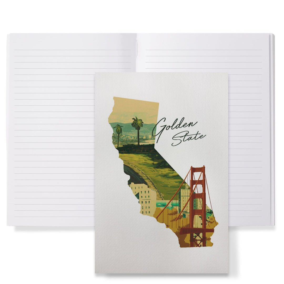 Lined 6x9 Journal, California, Golden State, Lay Flat, 193 Pages, FSC paper Home Lantern Press 